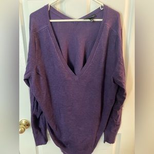 Purple Vneck Sweater